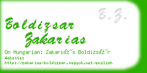 boldizsar zakarias business card